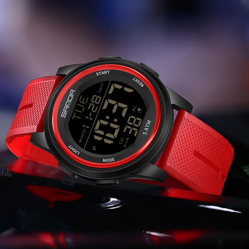 

SANDA 6182 Multifunction Waterproof LED Digital Mens Wristwatches Sport Electronic Watch for Men Alarm Clock Chrono Reloj Hombre