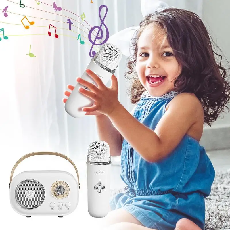 Altavoz de Karaoke portátil para el hogar con micrófono, máquina de Karaoke pequeña con efectos cambiantes de voz, máquina de Karaoke para niños