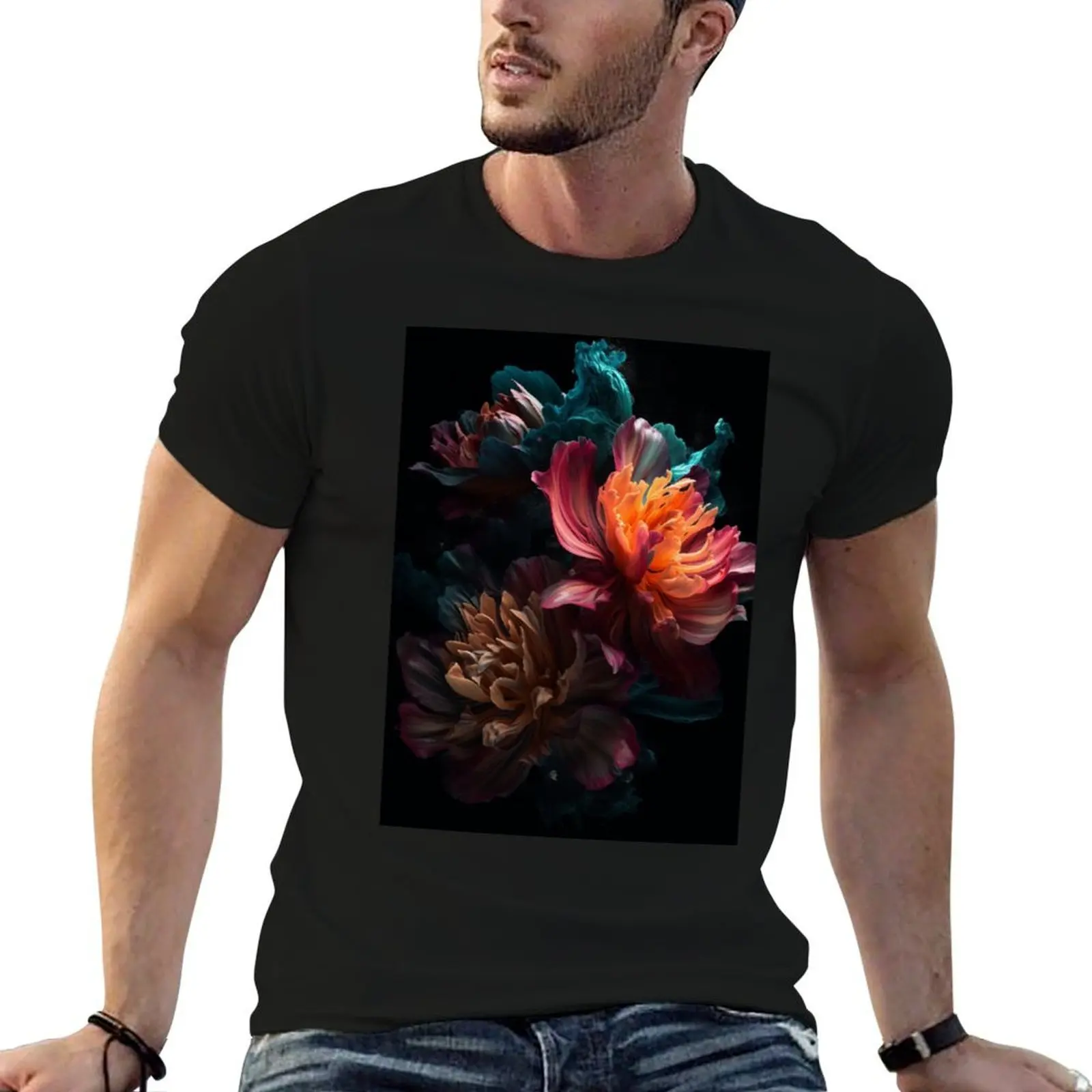 Intricate Floral Arrangements in Glowing Pastels T-Shirt baggy shirts sublime heavyweight t shirts for men