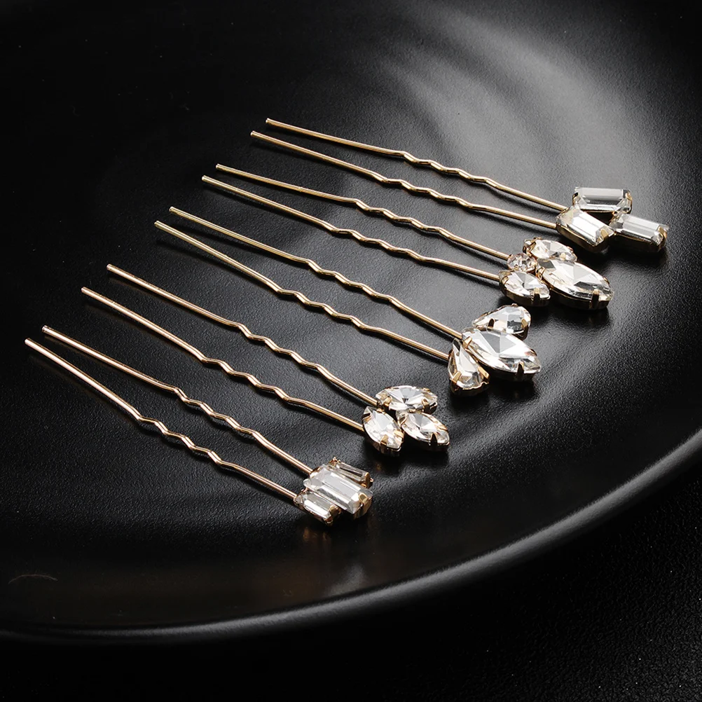 

5 PCS Elegant Chinese Hair Pins Diamond Vintage Chopsticks Asian Crystal Rhinestones Barrettes Bridal Bride Wedding