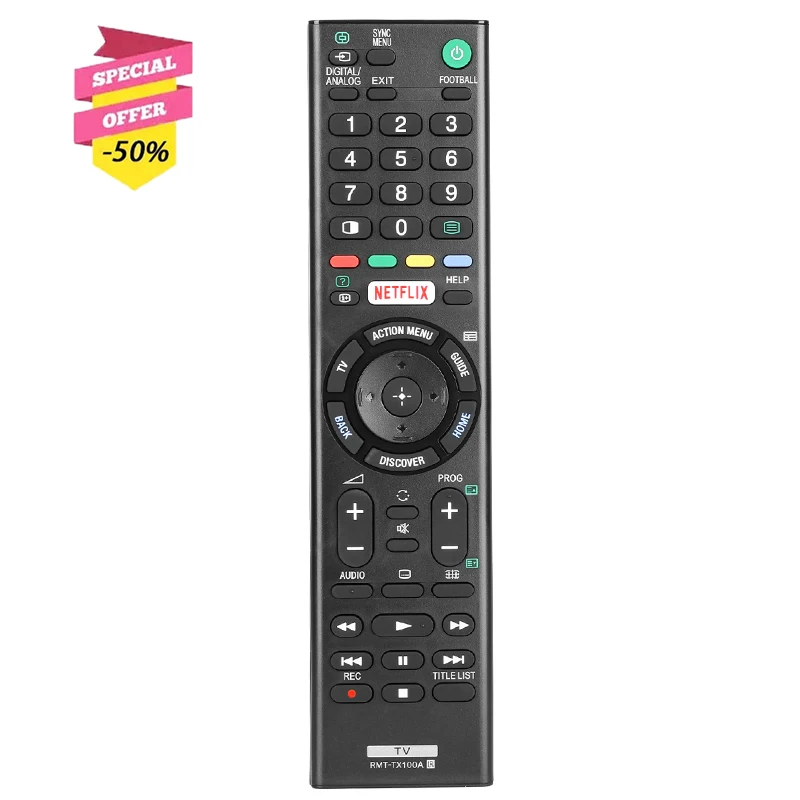 

RMT-TX100A Remote Control For Sony TV KDL-43W800C KDL-43W800D KDL-50W800C KDL-50W800D KDL-55W800C KDL-55W800D KDL-65W850C