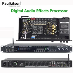 Paulkitson KX800 Digital Effects Processor With Bluetooth DSP Audio Processor Professional Sound Controller System Equipment