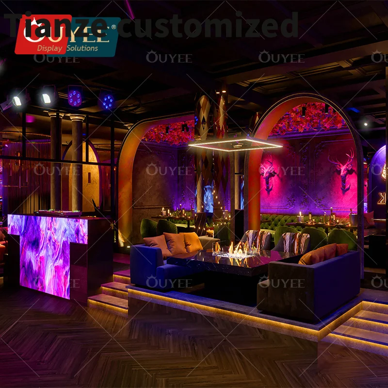 Customized-High Quality Night Club Bar Counter Night Club Led Wall Panel Night Club Cover Drinks