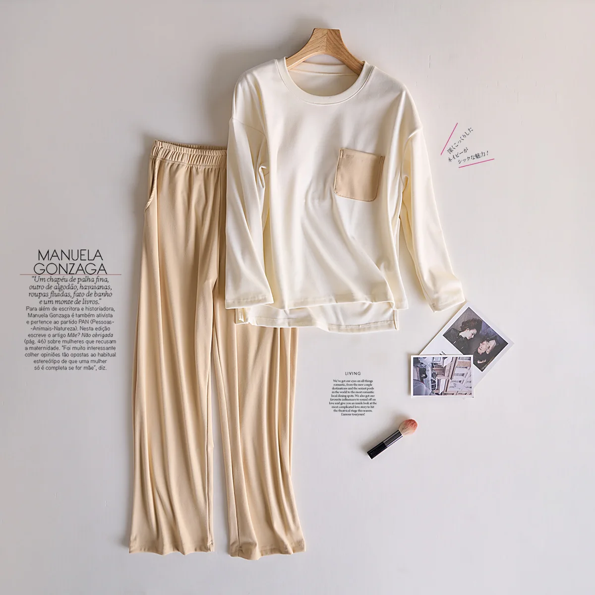 بيجاما موهير Invierno جديد رشاقته المخملية ملابس خاصة لبدلة النوم وسادة للصدر النساء بيجامة مجموعة الصوف ملابس المنزل الدافئة #4