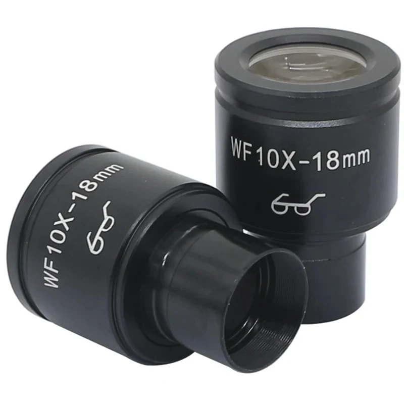 WF10X High Eye-point Microscope Eyepiece Field of View 18mm Eyepiece Mounting Size 23.2mm for Biological Microscope