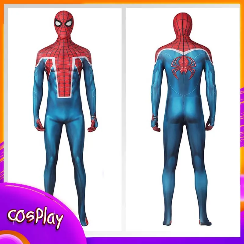 Traje de Spider Man PS5 Spider-UK, disfraz de Cosplay, mono de superhéroe, accesorios de fiesta de cómic de Halloween, mono, regalos de Navidad para adultos