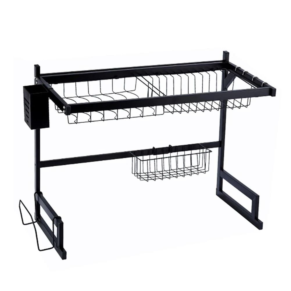 65/85cm Multifunctional Stainless Steel Kitchen Shelf Rack Dishwasher Chopstick Rack Kitchen Supplies