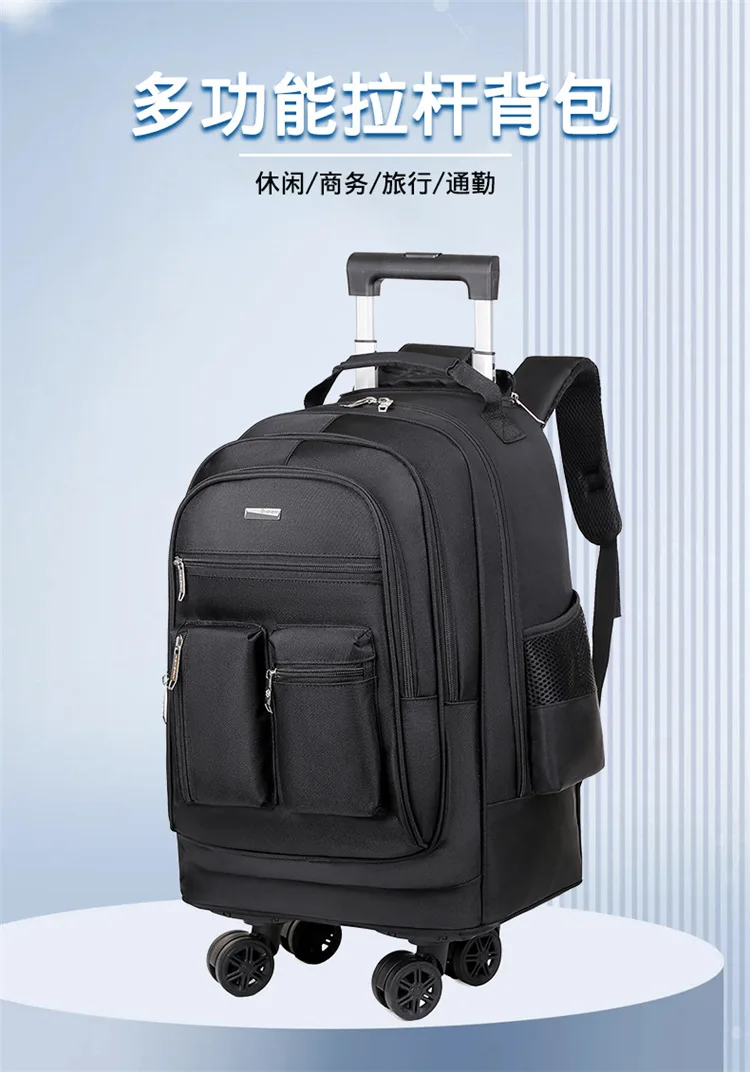 Business-Rucksack für den Außenhandel, Großer Multifunktionaler Doppel-Rucksack, Studentenrucksack, Leichtgewichtig – Detail 1