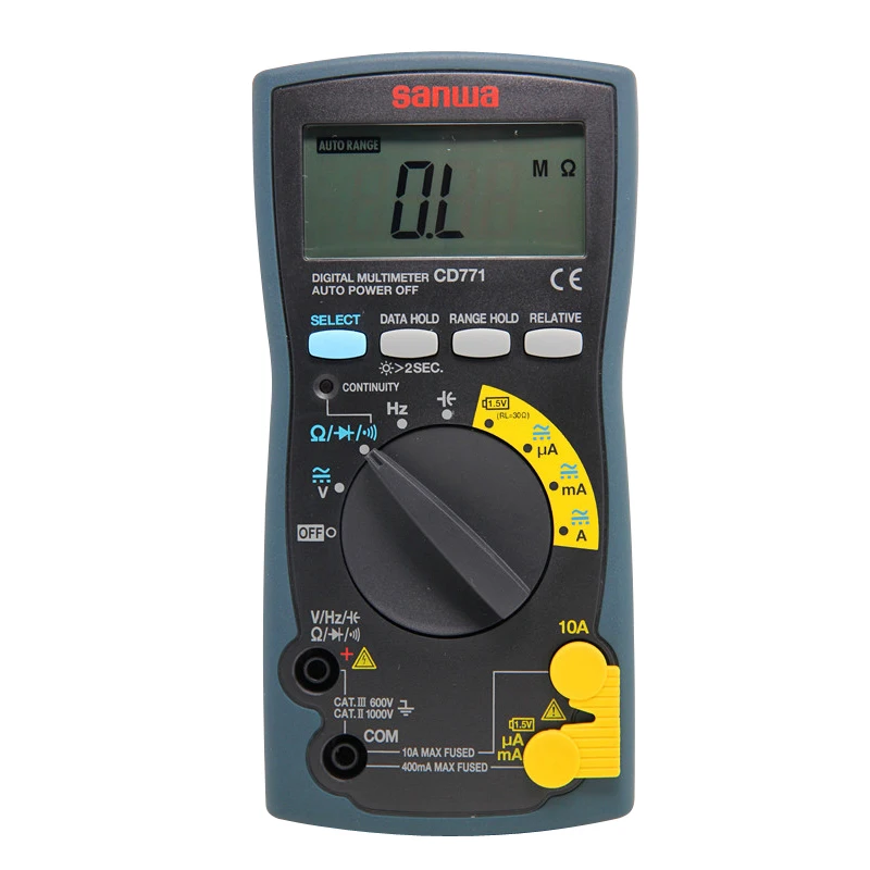 Japan sanwa CD771 Compact Digital Multimeter;Backlight & Cont.buzzer with LED