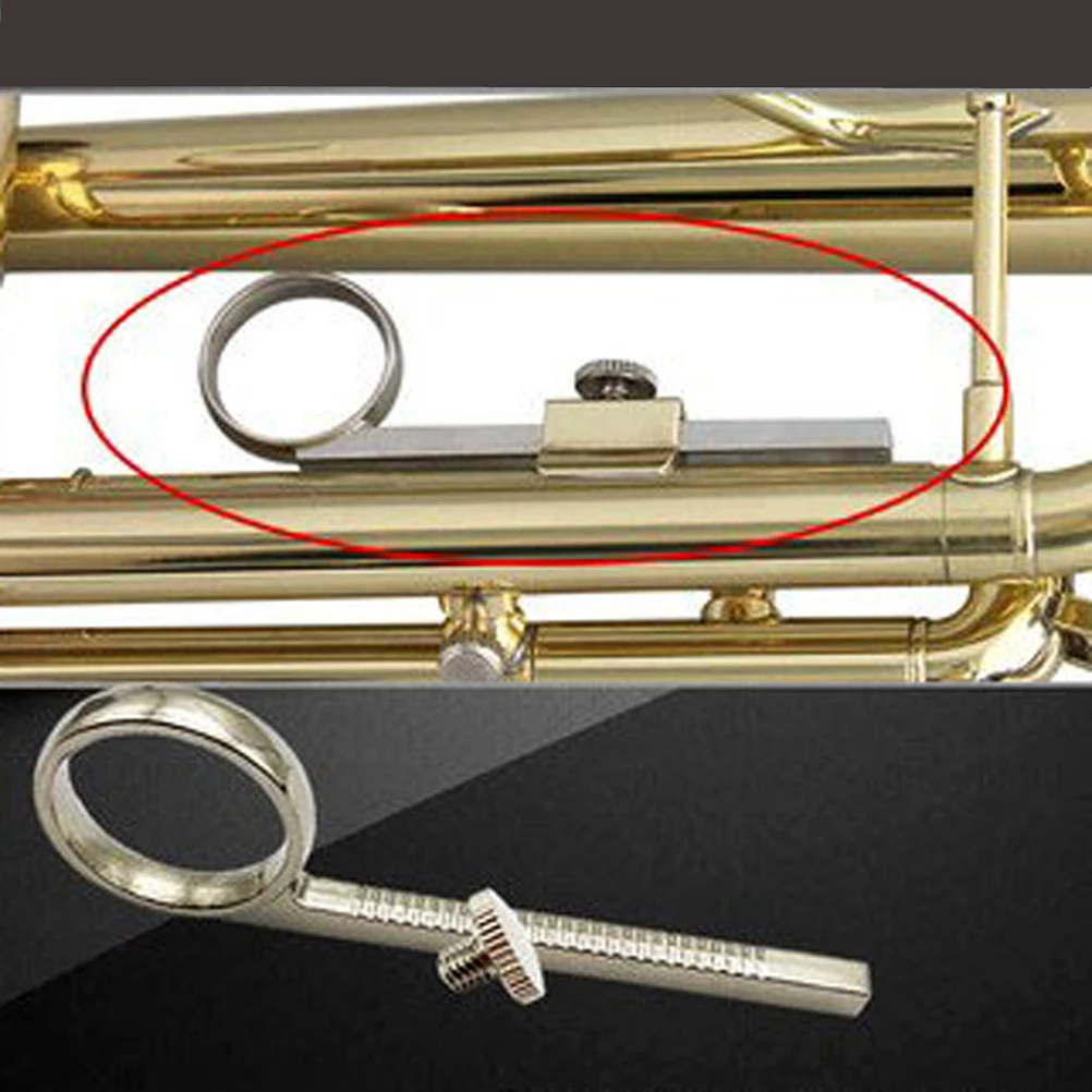 

2 Sets Ring Hook Double Kit Accessory Metal Slide Finger Trumpet Cornet Accessories