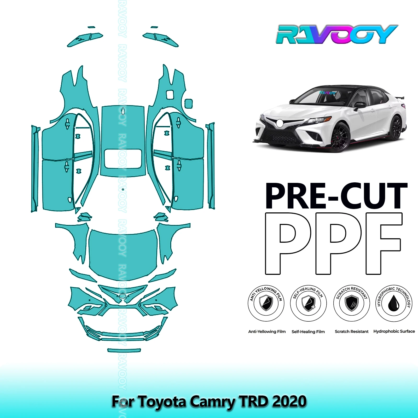 

Car Precut PPF Paint Protection Film Full Vehicle For Toyota Camry TRD 2020