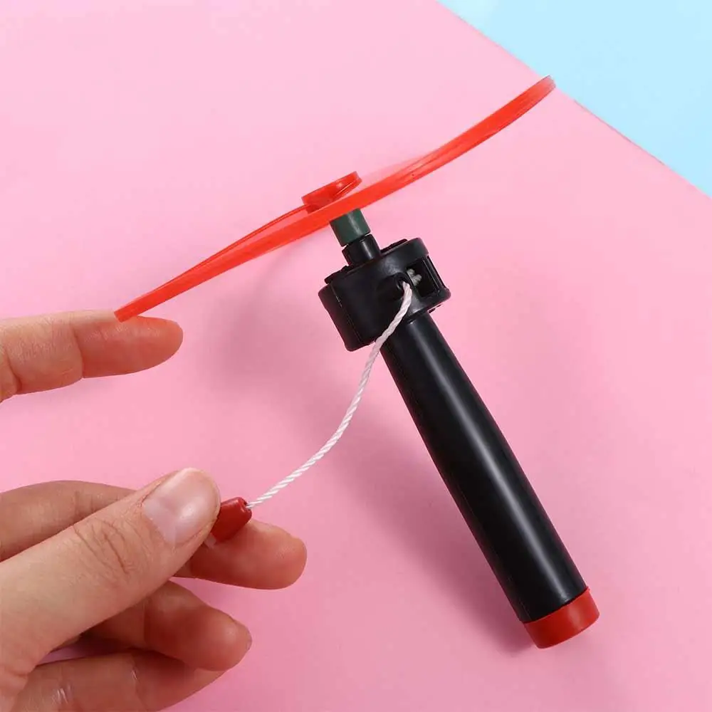 

Pull String Pull String Flying Disc Flying Spin Top Outdoor Toys Propeller Helicopter Outdoor Toys Plastic Hand-push