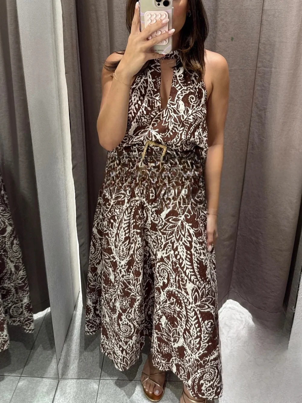 

Vintage hollow embroidery suit women's two-piece backless cropped top and high waist midi skirt new style suit summer