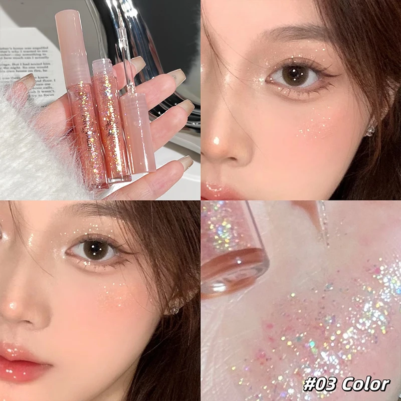 Set di ombretti liquidi Impermeabile a lunga durata Perlescenti Shimmer Pearl Sparkle Glitter Ombretto Baco da seta Cosmetici coreani