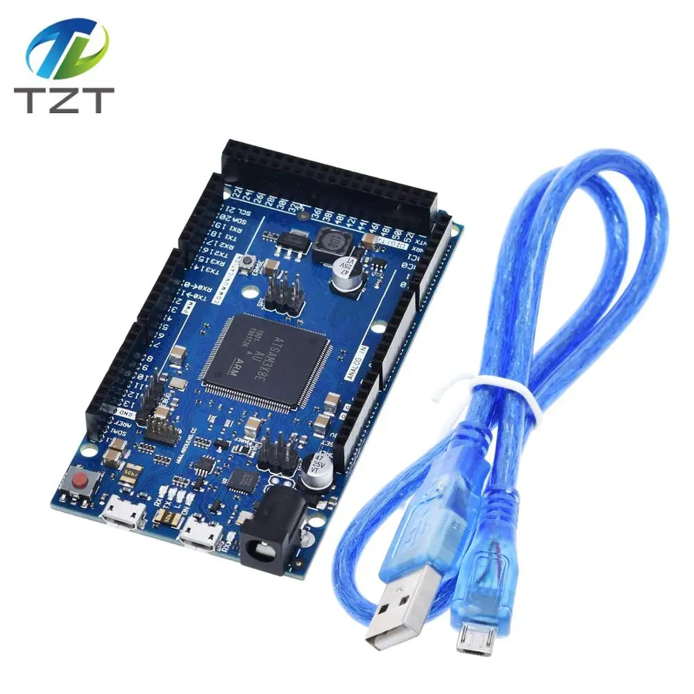 Imagem -04 - Tzt-official Duemilanove Due r3 Board Sam3x8e 32-bit Arm Cortex-m3 Mega2560 r3 Duemilanove Arduino Due Board