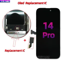 Remove ic With no IC OLED Display For iPhone 13 14 15 15 Pro 15Pro Max 14plus 14p LCD Solve Non-Genuine Screen Pop Up Problem