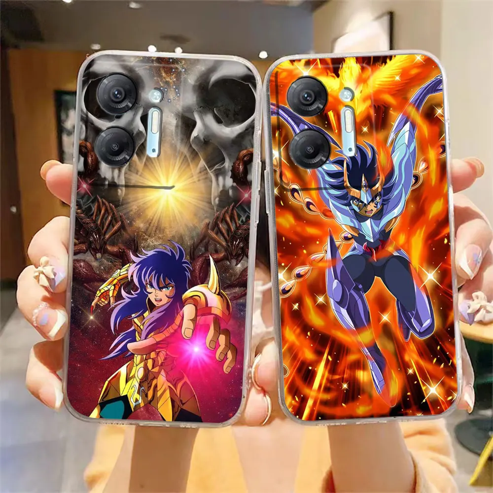 Clear Phone Case For Infinix HOT 9 10 11 12 12i 20 20s 30 30i POVA 2 3 4 PRO PLAY Case Funda Shell S-Saint Seiya Hades Santuario