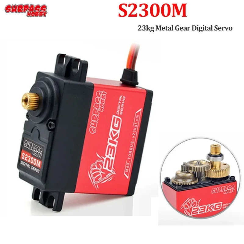 

Surpass Hobby S2300M 23KG Metal Gear Digital Servo for 1/10 1/8 1/7 1/5 RC Car