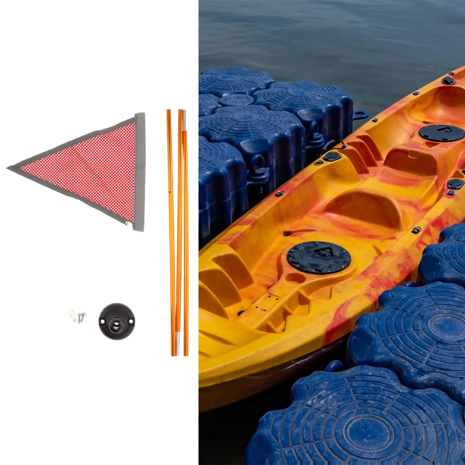 

Kayak Flag Mount Kit Sturdy Accessory for Boats Dinghies Canoes