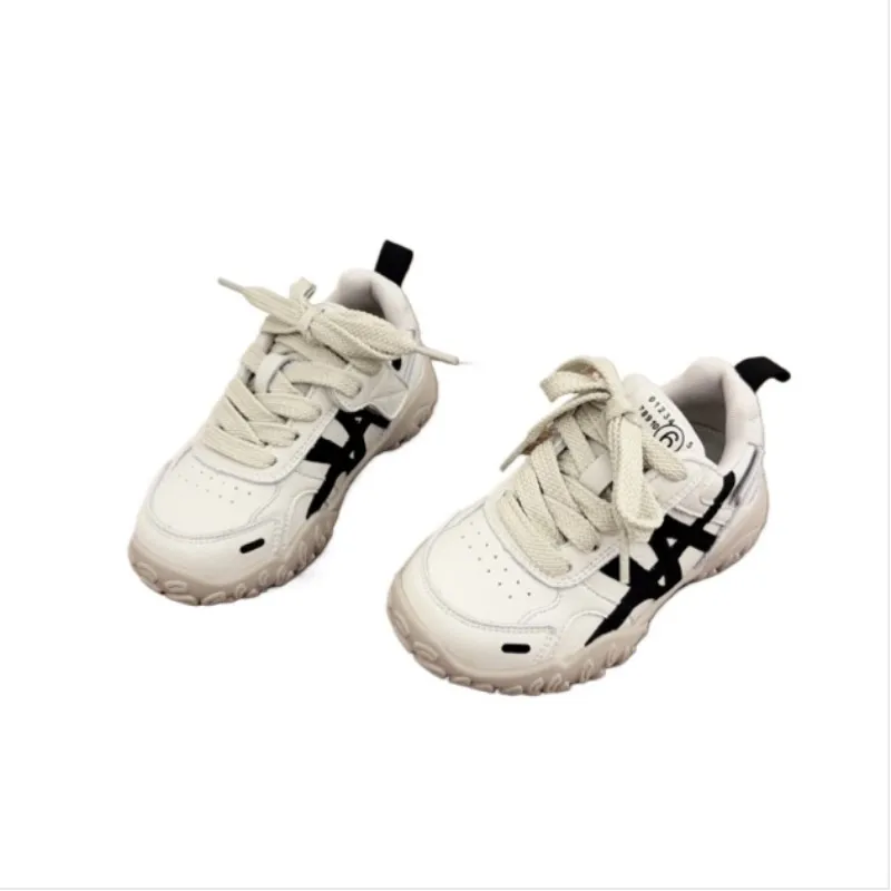 

Autumn Fashion Striped Children's Casual Shoes 6-12 Year Girls Soft Bottom Comfortable Student Sports Shoes Boys Running Shoes
