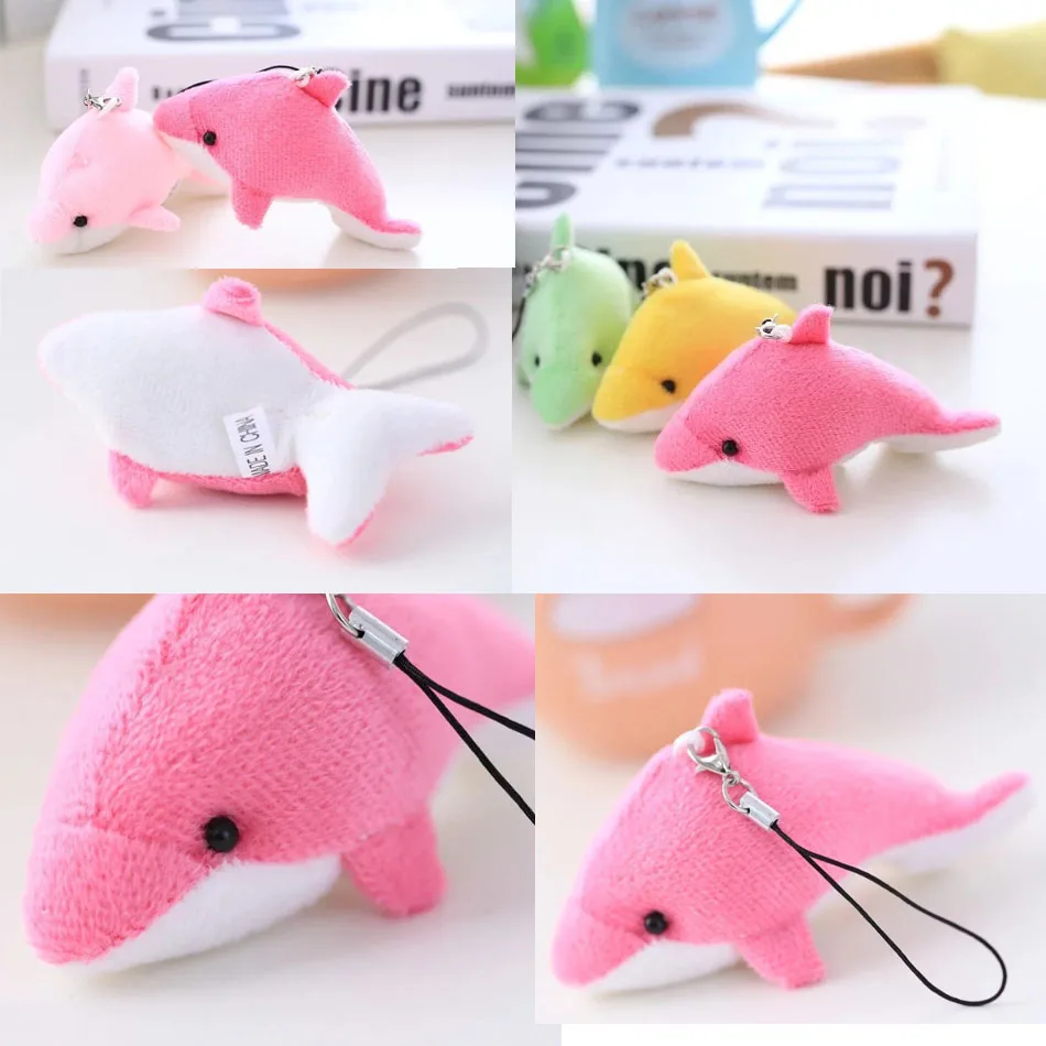 

1/30Pcs Plush Toy Dolphin Keychain Stuffed Adorn Pendant Schoolbag Pendants Backpack Hanging Lovely Fluffy The Animal