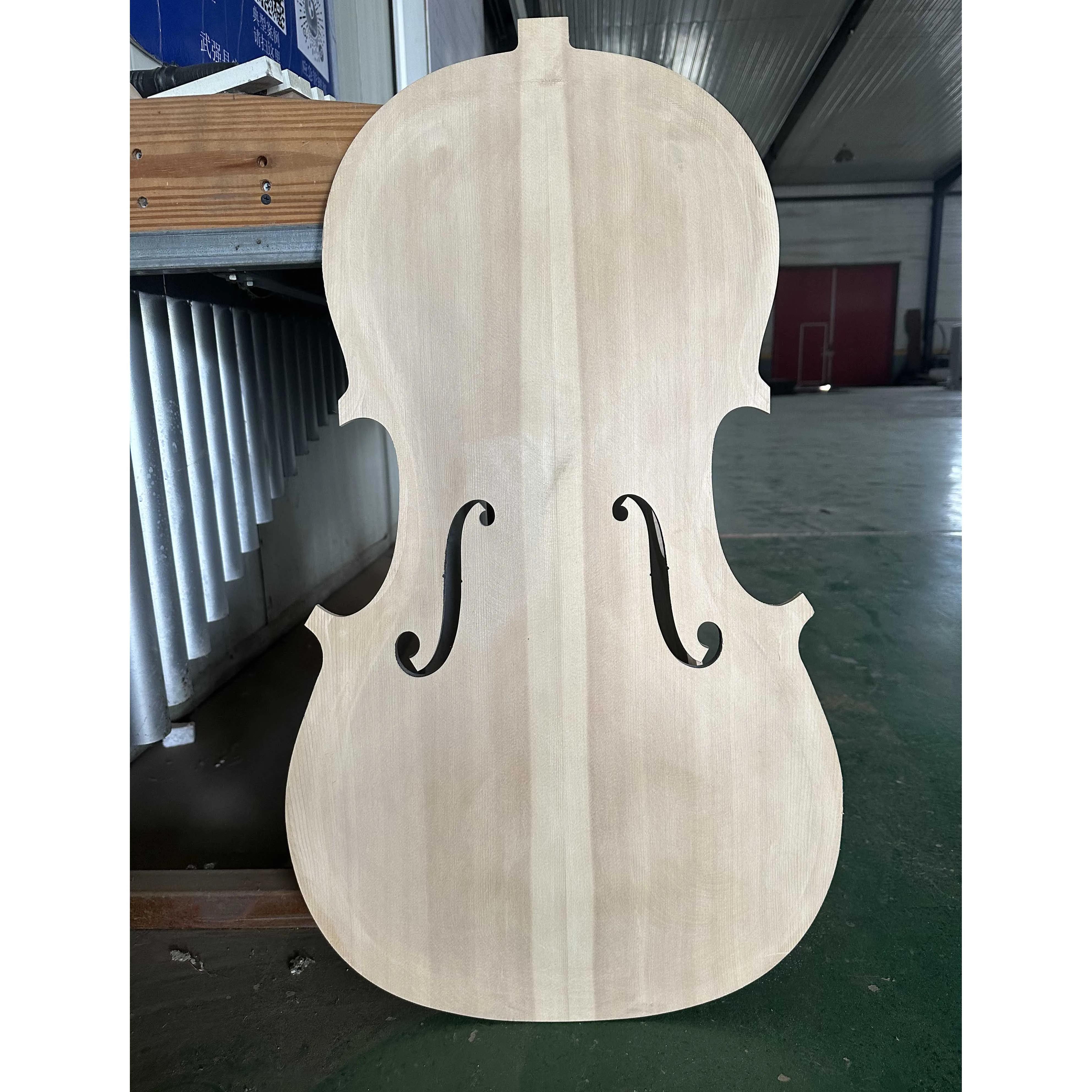 Handcarved 1 piece of 4/4 cello production material for unfinished spruce panel cello components