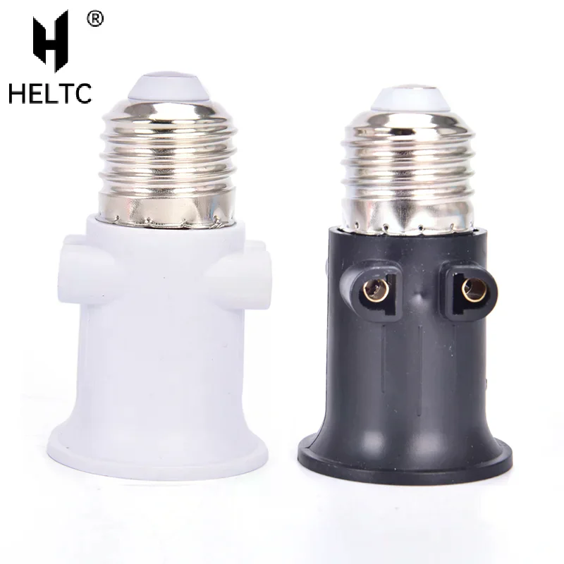 1Pc E27 Power LED Bulb Lamp Base Socket to EU Plug Adapter Lighting Light Holder Connector Screw Conversion Plug AC 110V 240V 4