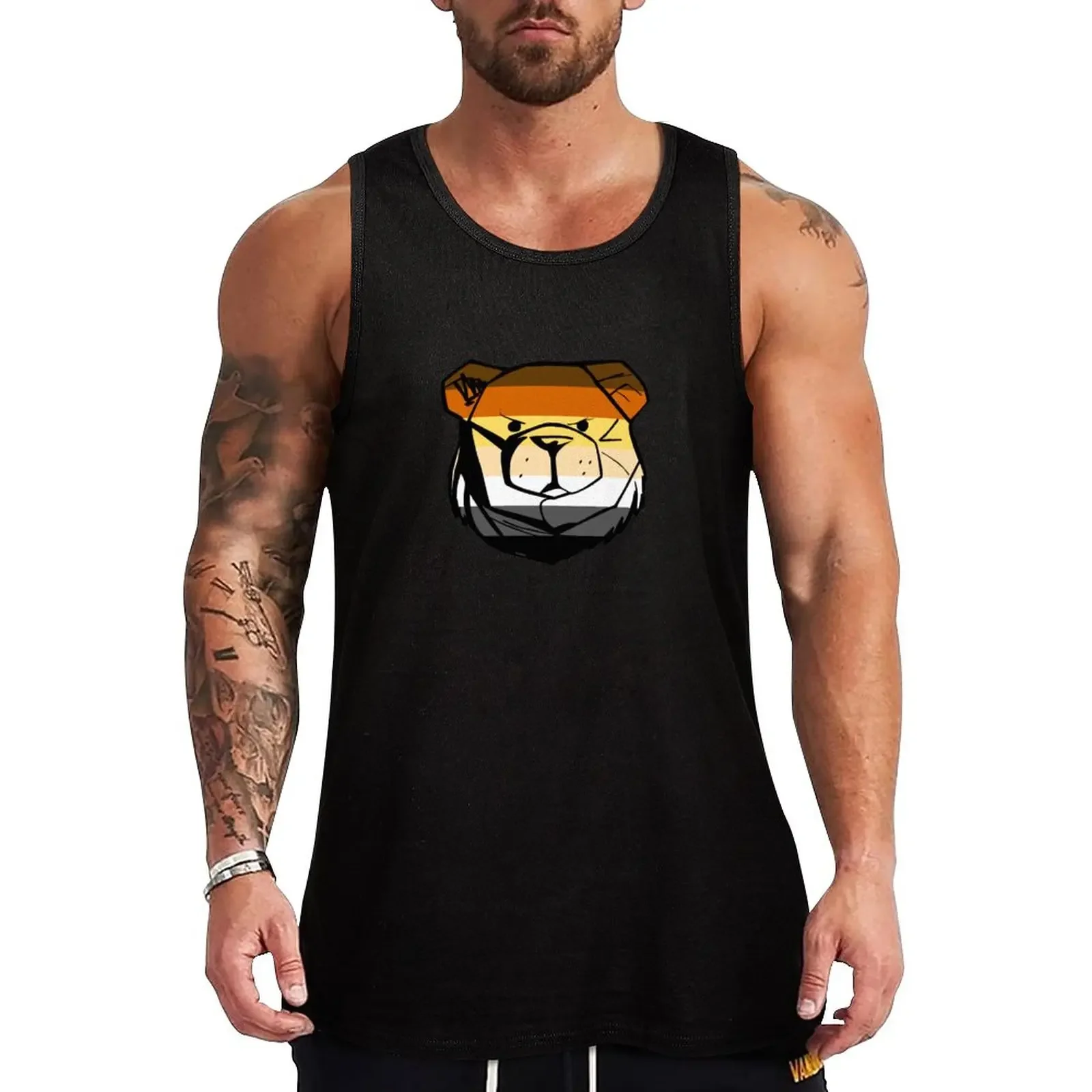 

New Robust Bear Flag Tank Top bodybuilding men Men's gym clothing Gym T-shirts for men t-shirts for Men's gym