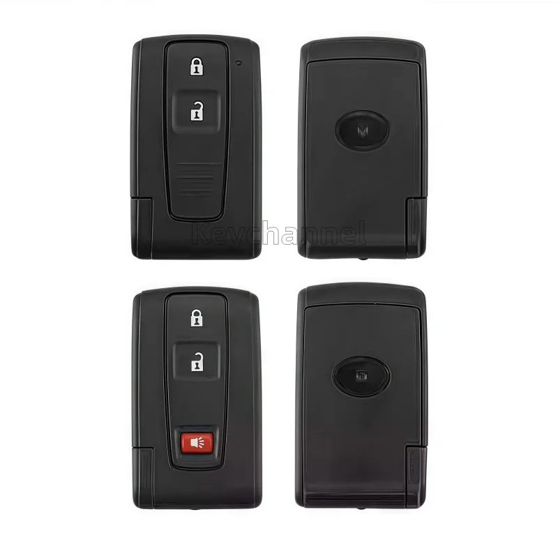 keychannel 1pcs 2 3buttons Car Smart Key Shell Keylessgo Fob Casing Smart Key Cover for Toyota Prius 2004-2011 MARK X VERSO