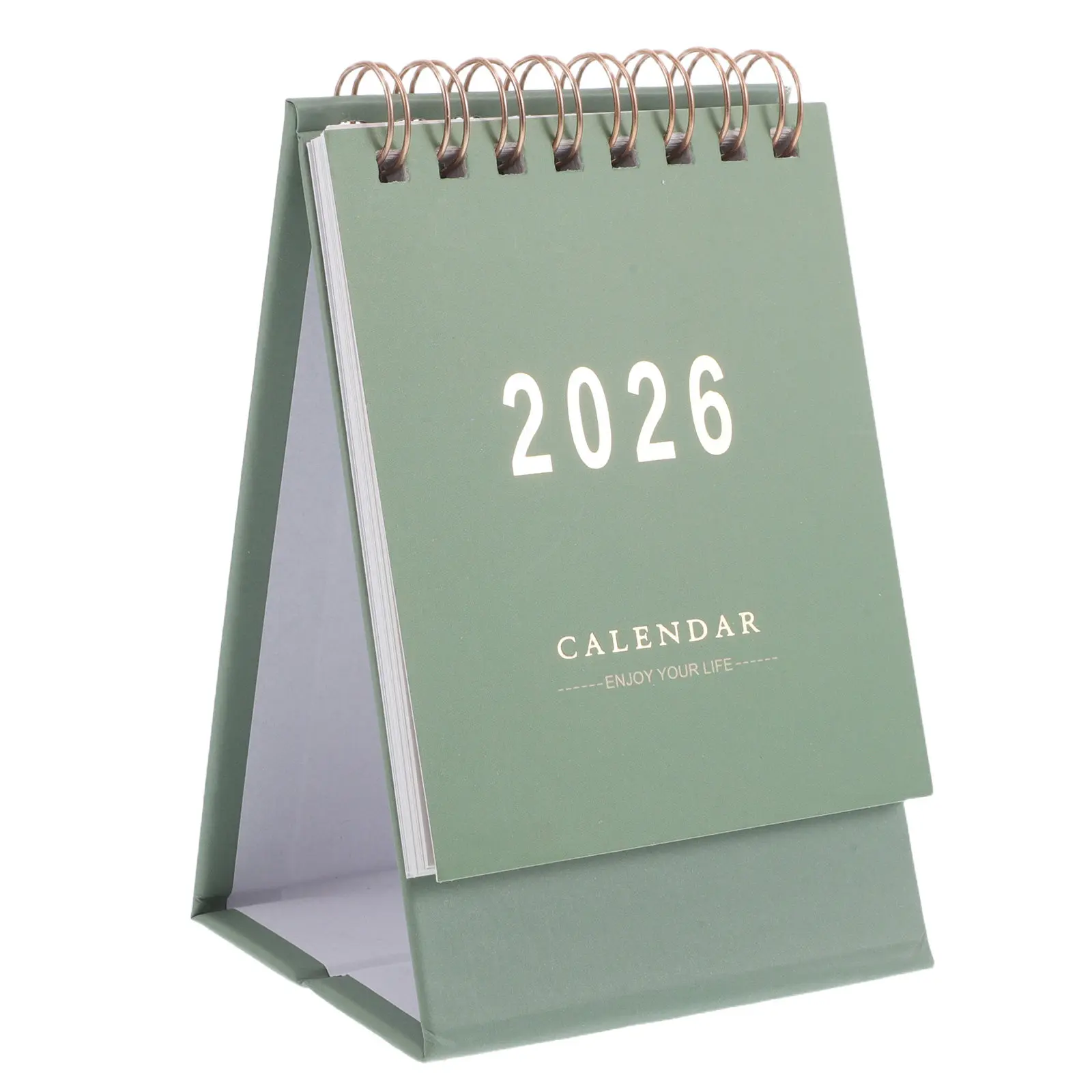 

2026 Mini Desk Calendar Compact Standing Flip Desktop Calendar Premium Paper Daily Use Monthly Planner for Workspace Decor
