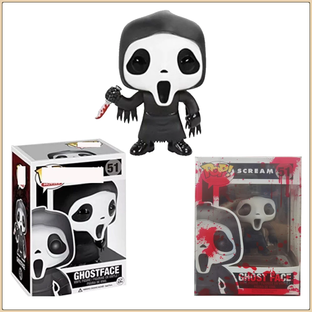 Funko Pop Scream Action Toy Figures Classic Horror Movie Characters Ghostface Model Ornament Decoration Periphery Kid Xmas Gift