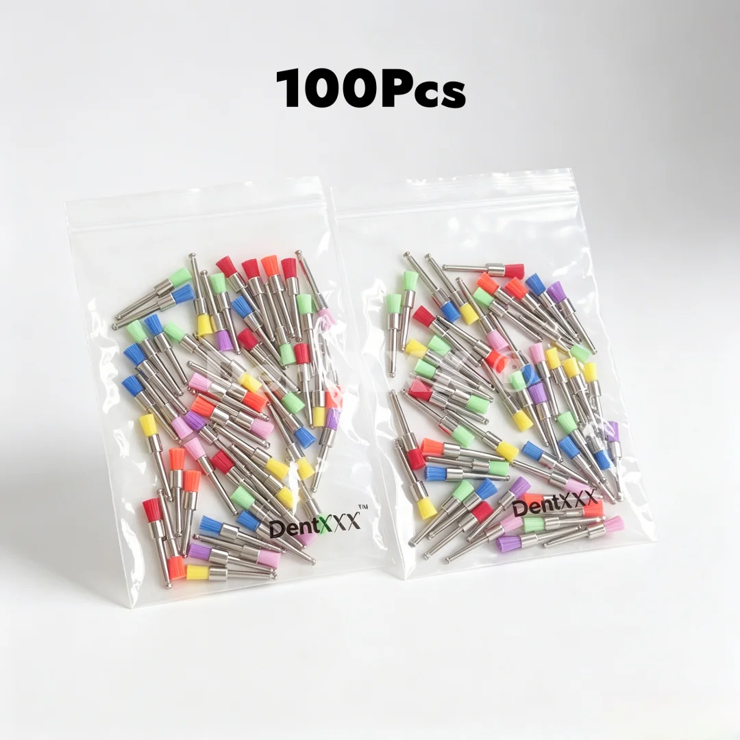 50 Stück/Packung Nylon-Polierbürsten, bunt/weiß, flach, Ra/Latch für Oberflächenpolitur auf Nagelkunst, Industrieteilen – Detail 7