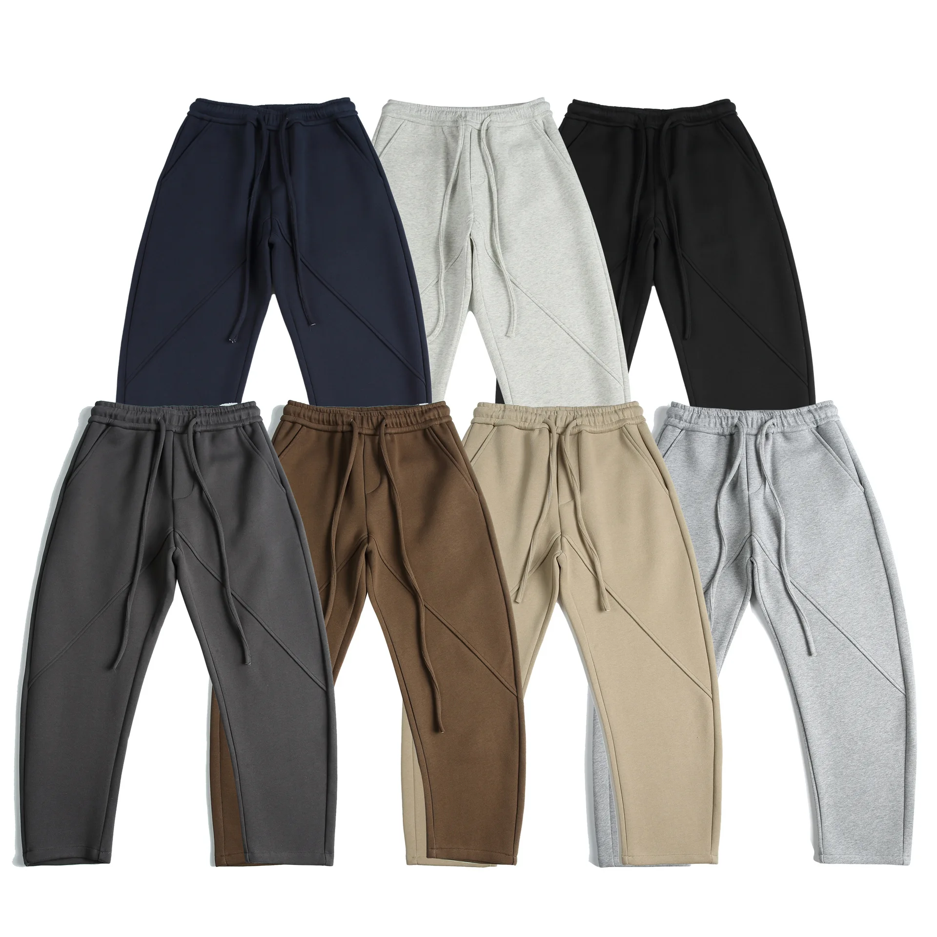 

Ретро-спортивные брюки Cleanfit 500 г, утяжеленные, свободного кроя, повседневные, из американского хлопка, молодежная мода