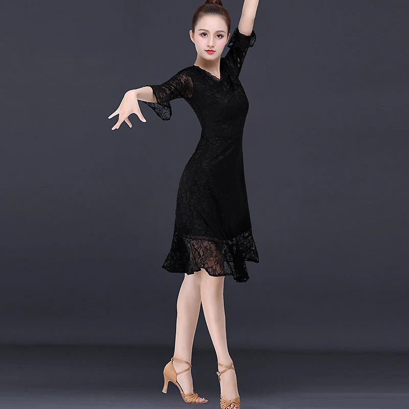 Latin Dance Dress Female Adult Dance Dress New Sexy Dance Practice Dress Performance Dress Womens Dresses for Prom Samba Wear