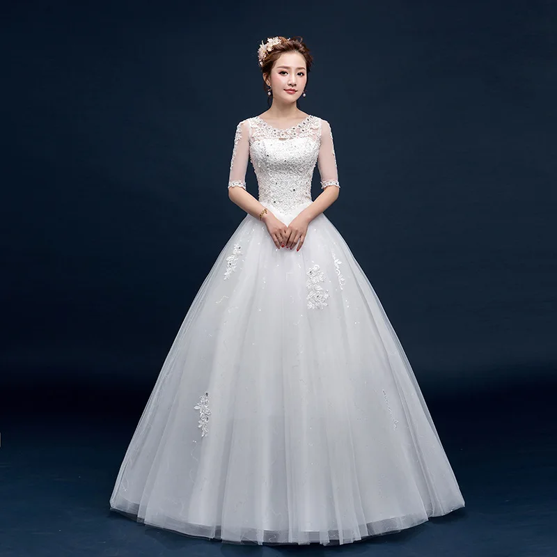 DM-0428#Marry Wedding Dress Sequin White Ball Gown Strapless Cheap Wholesale Lace up Organza with Embroidery Plus Size Cinema