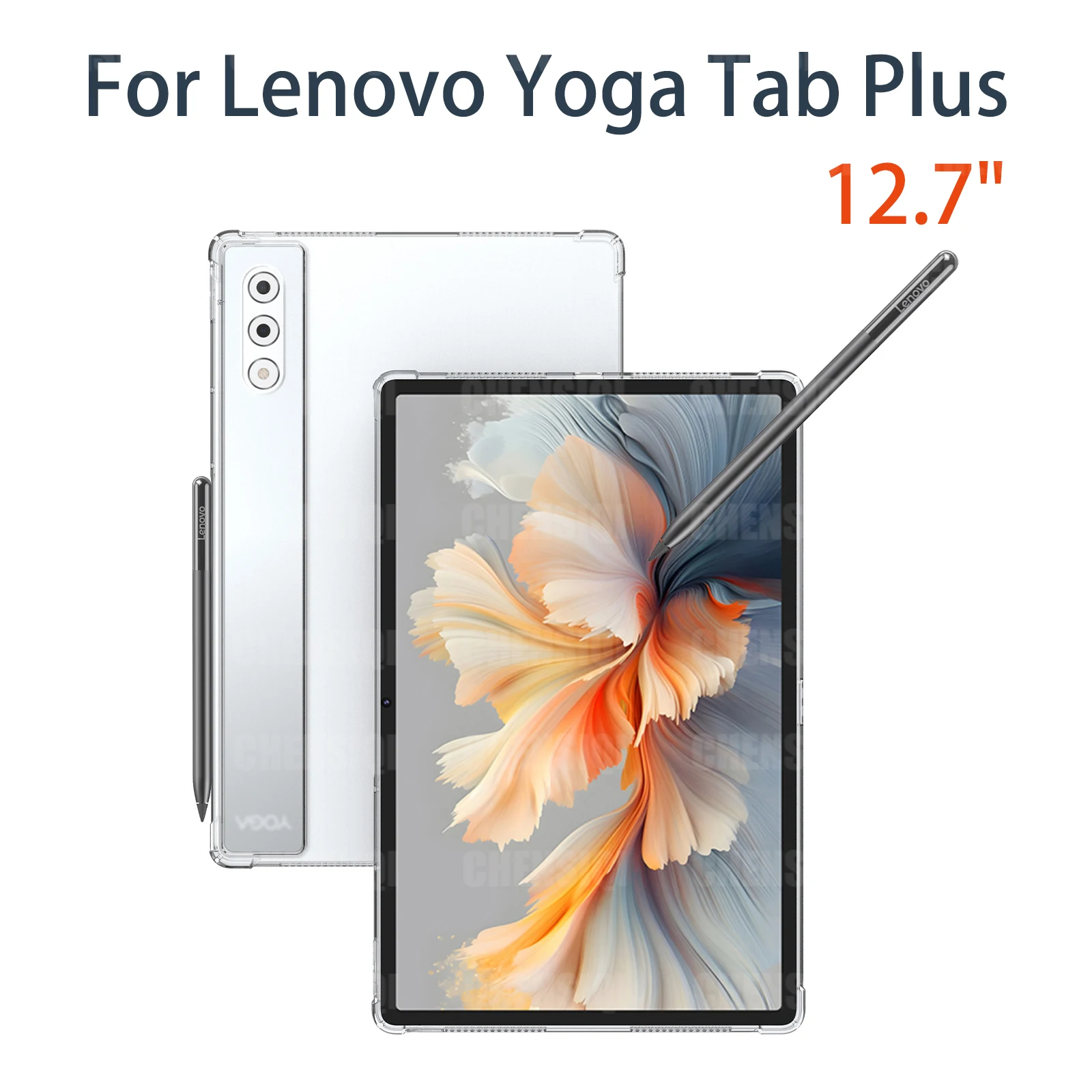 

Clear Case for Lenovo Yoga Tab Plus (12.7 inch) 2025 Ultra Thin Silicone Soft TPU Anti-fall Cover for Lenovo Yoga Tab Plus 12.7"