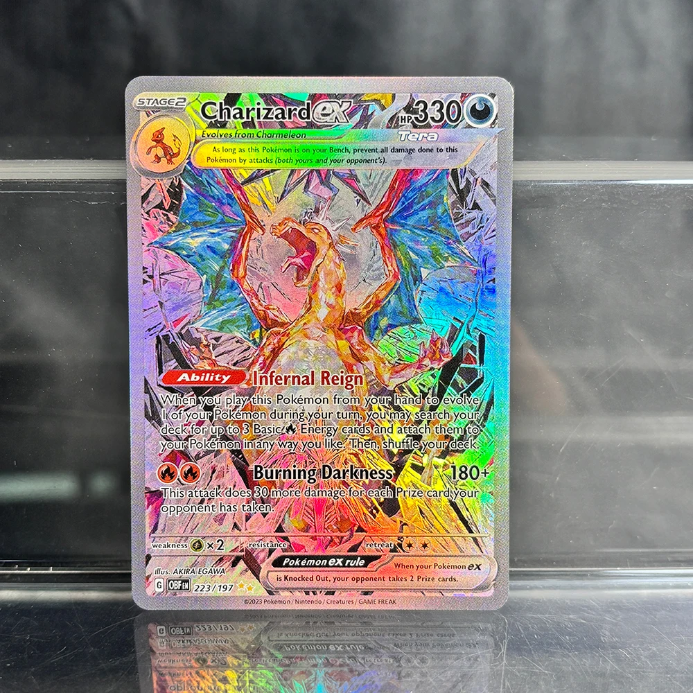 Holographic Game Trading Collection PTCG Proxy Cards Charizard Pikachu Mew EX Singl PKM Folienkarten Gengar VMAX Skyridge (SK)