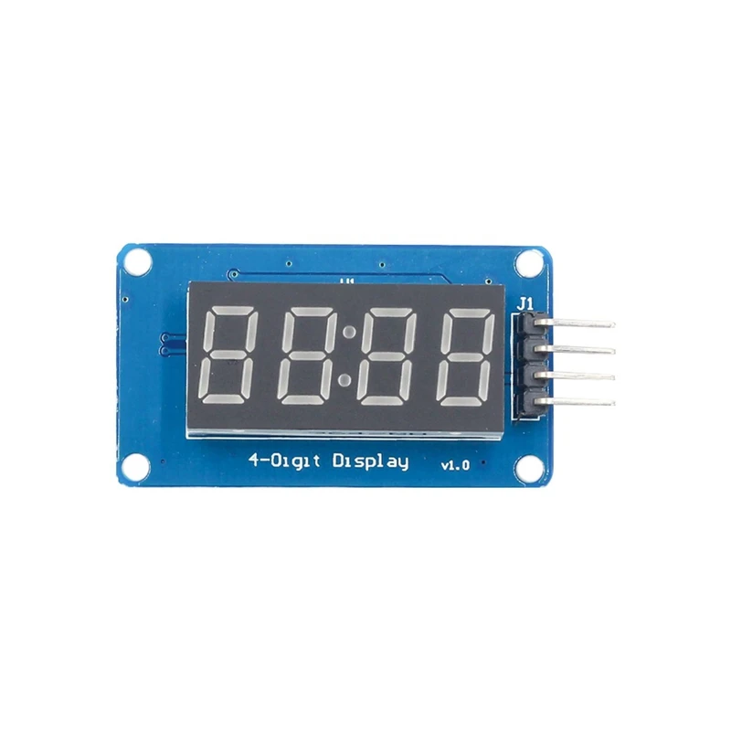 4-Bits LED Display Module 4 Serial Driver Board For Arduino, 0.36 Inch 7-Segment Red Anode Clock Tube