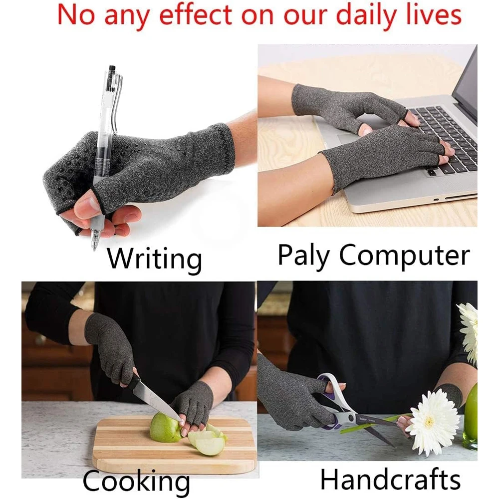 1 Pair Anti Arthritis Health Compression Therapy Gloves Rheumatoid Hand Pain Wrist Rest Sport Safety Glove Comfortable