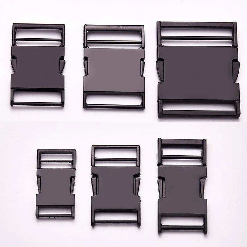 15/20/25/32/40mm Wide Metal Clip Buckles Silver/Black Side Release Buckle For Bags Hardware Backpack Strap Belt Adjuster Clasp