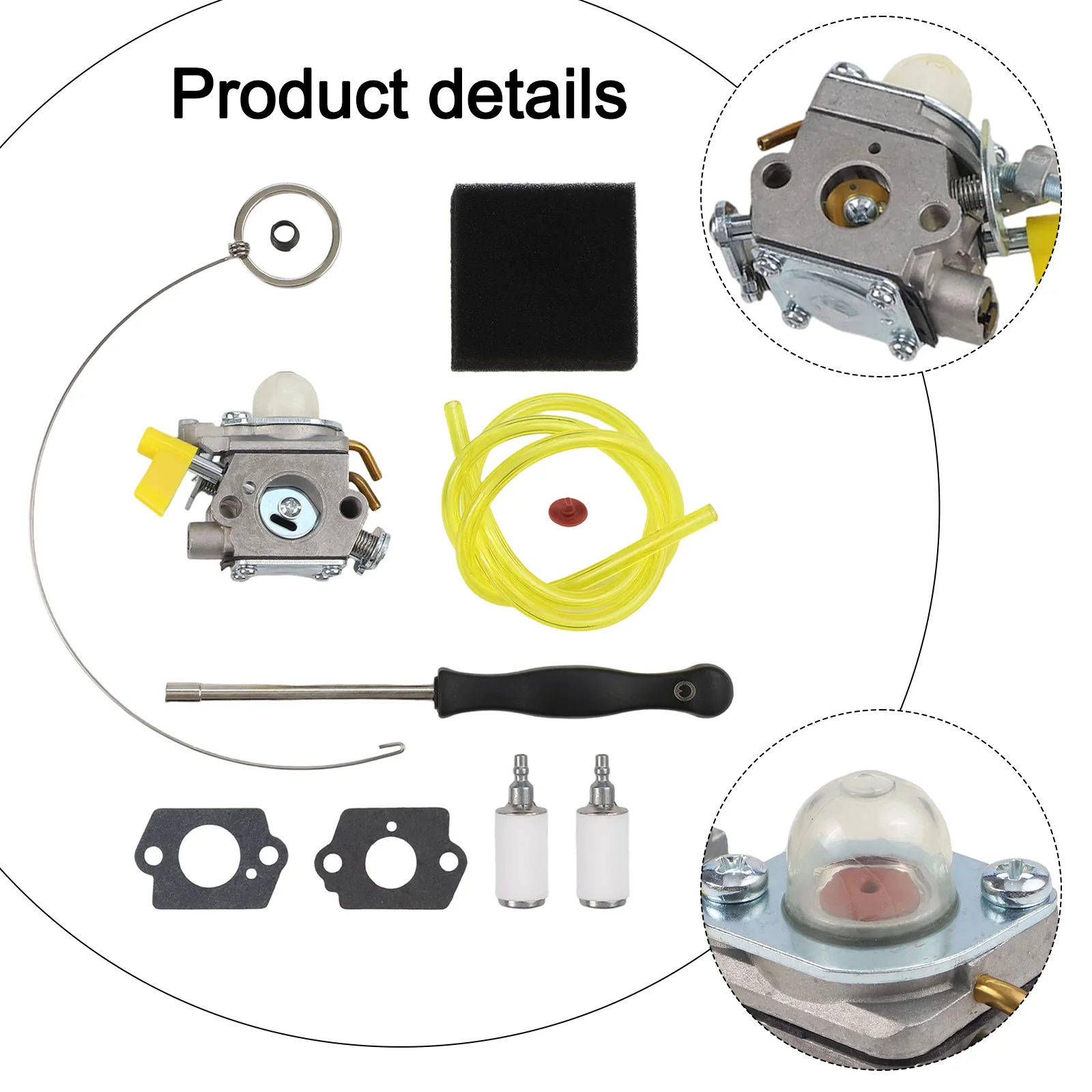 Precision Made Carburetor Assembly Designed to Replace Multiple OEM Specifications in Your STRING TRIMMER Equipment