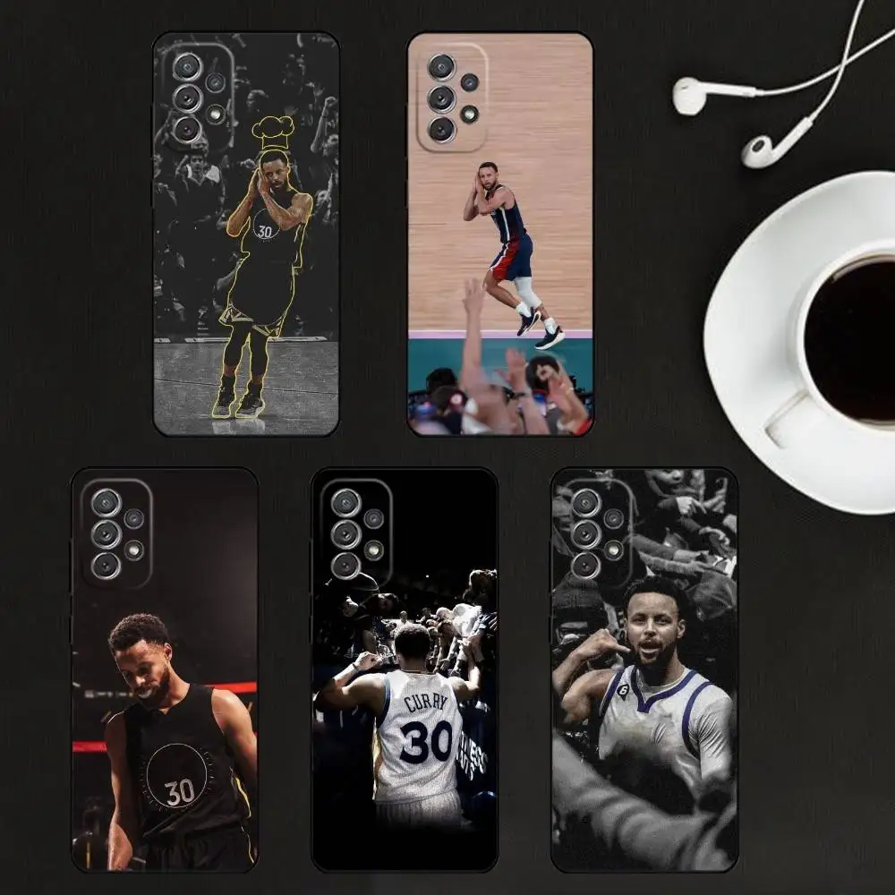 

Basketball Star Stephen C-Curry Phone Case For Samsung S25,S24,S21,S22,S23,S30,Ultra,S20,Plus,Soft Silicone Black Cover