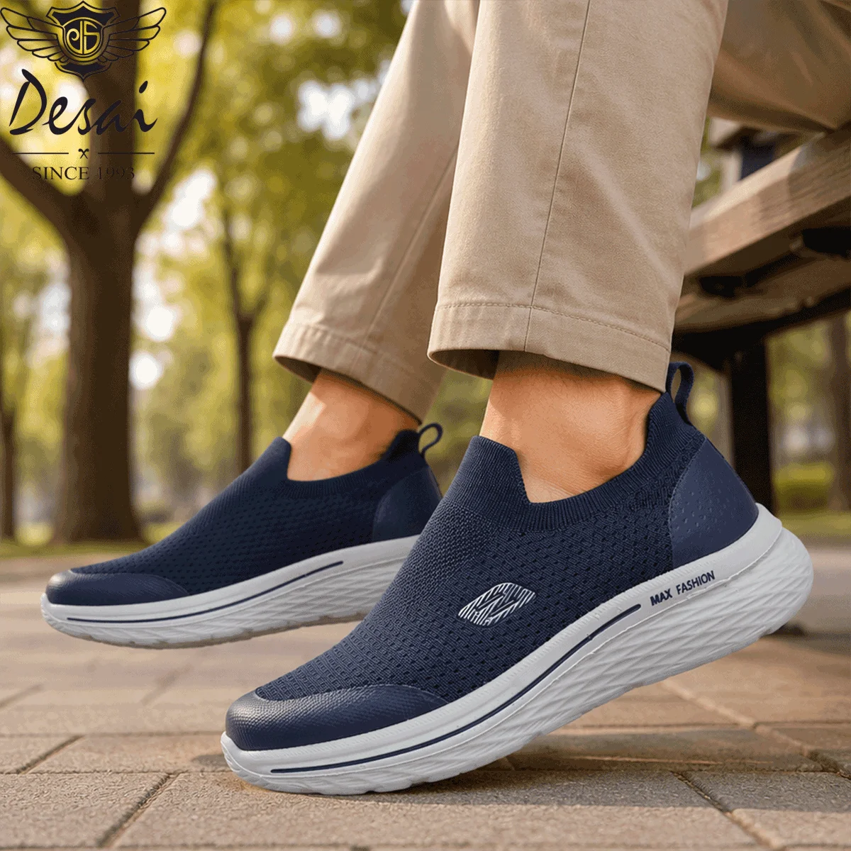 Desai Herren 2026 Herbst Slip-On Mesh Freizeitschuhe Weiche Dicke Sohle Sneakers Schulbedarf Studenten Alltag Outdoor – Detail 10