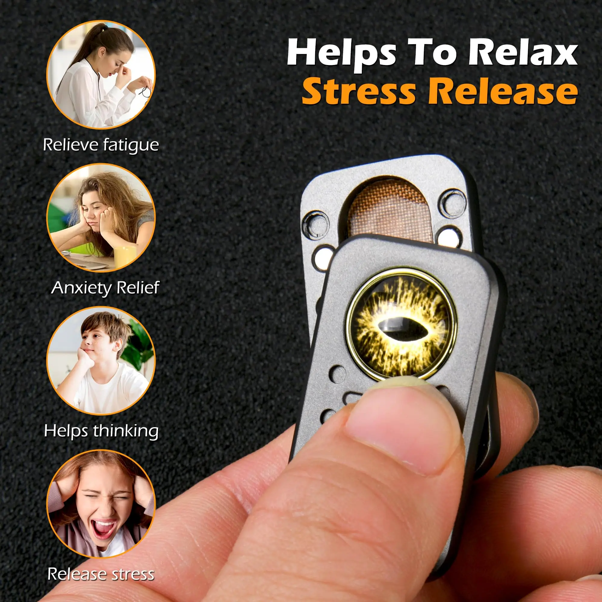 Owl Papa Coin EDC Mechanical Metal Slider Fingertip Push Card Decompression Desktop Toy