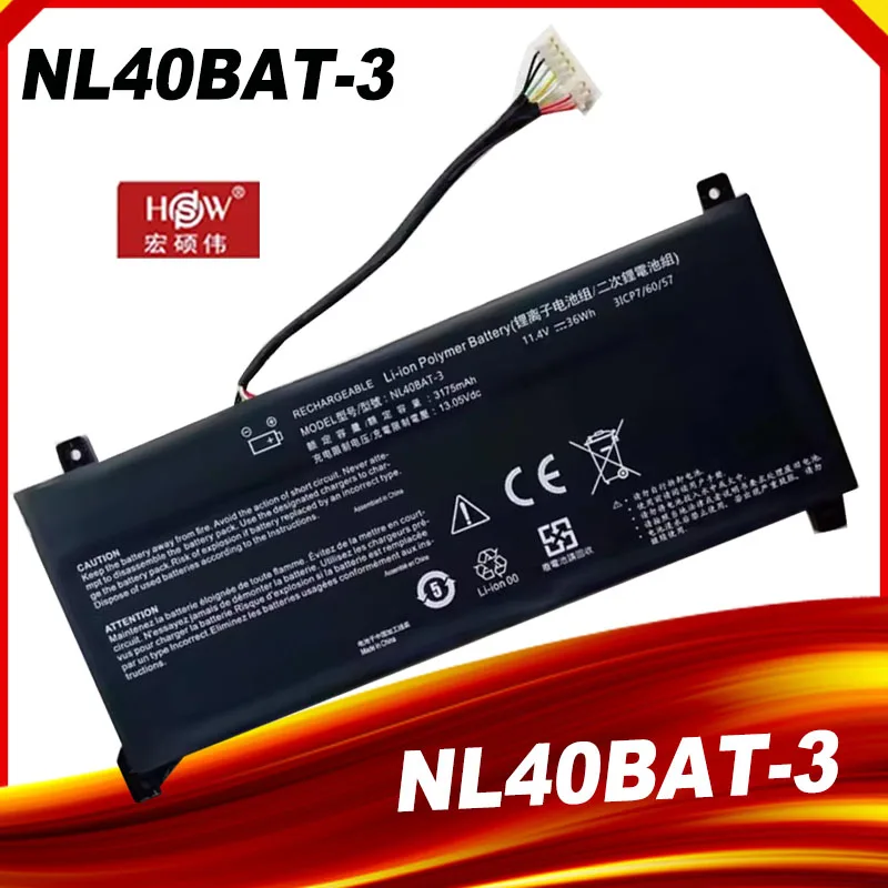 NL40BAT-3 battery for CLEVO MACHCREATOR-AAS3AU NL51LU NL41GU NL41LU