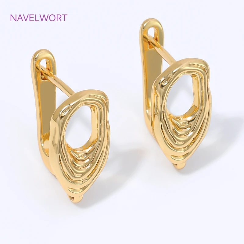 18K Gold Plated Shvenzy Earwire Fasteners,Brass Earring Hooks Clasps For Earring Making Accessories,DIY Jewelry Materials image 4