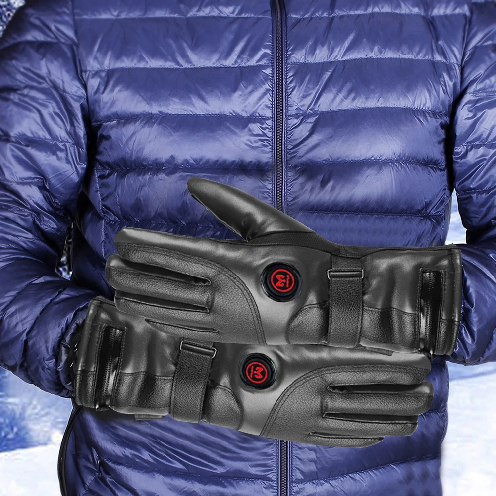 

Waterproof Heating Gloves 3 Temperature Levels Thermal Touchscreen Gloves Cold Weather Gloves for Outdoor Motorcycle Ski Cycling