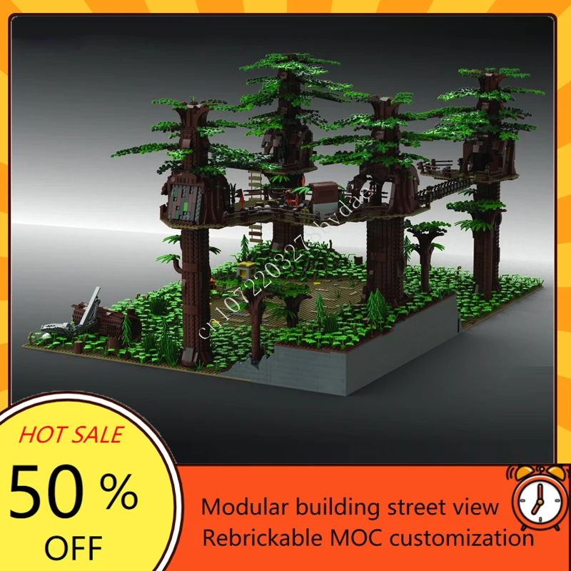 5593 pçs ewok vilage display para fm ucs espaço guerra arma moc nave espacial batalha modelo blocos de construção diy educação modelo brinquedo presente