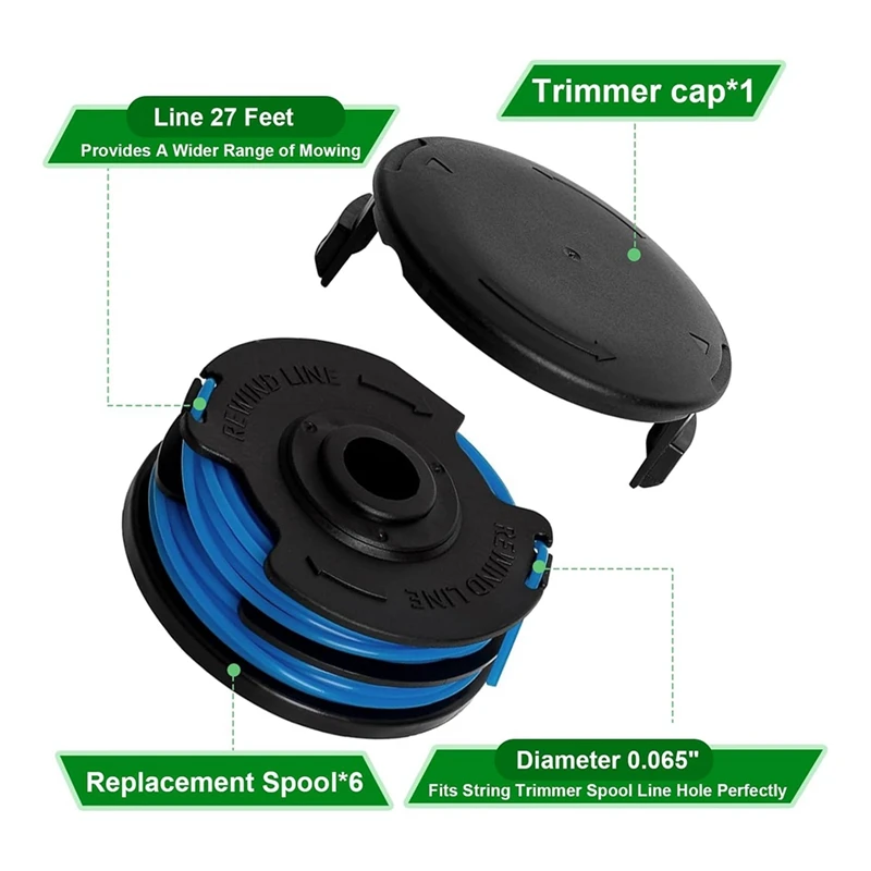 Carretel substituição para Homelite Weed Eater, Aparadores elétricos Cordas, AC41RL3 e AC41RDLB