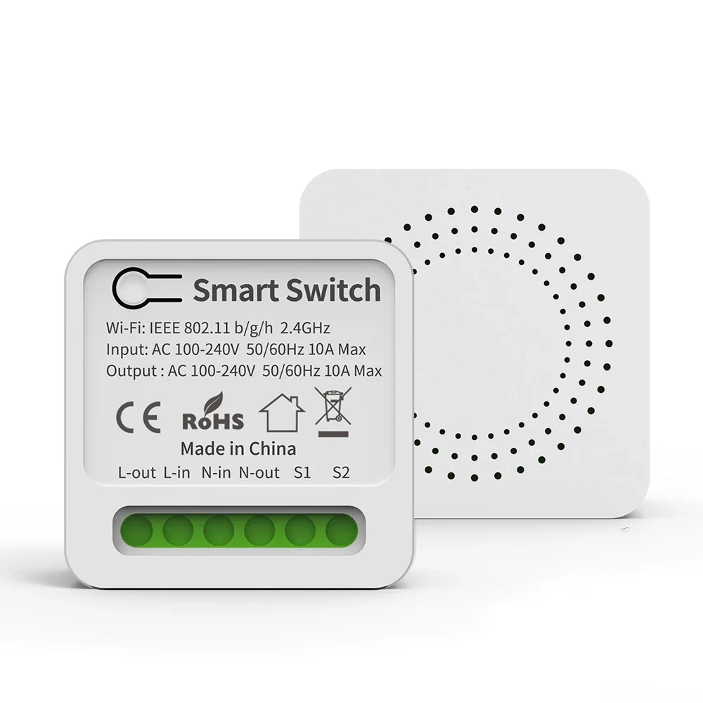 Wifi Mini Smart Switch Zigbee Wireless DIY Light Switches 10/16A Smart Home Control with Tuya Smart Life Alexa Alice Google Home